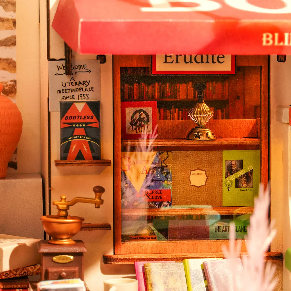 Corner Bookstore - DIY Miniature House 0196