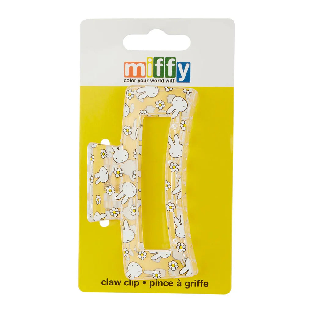 MIffy Claw Hair Clip - White Flowers 3898