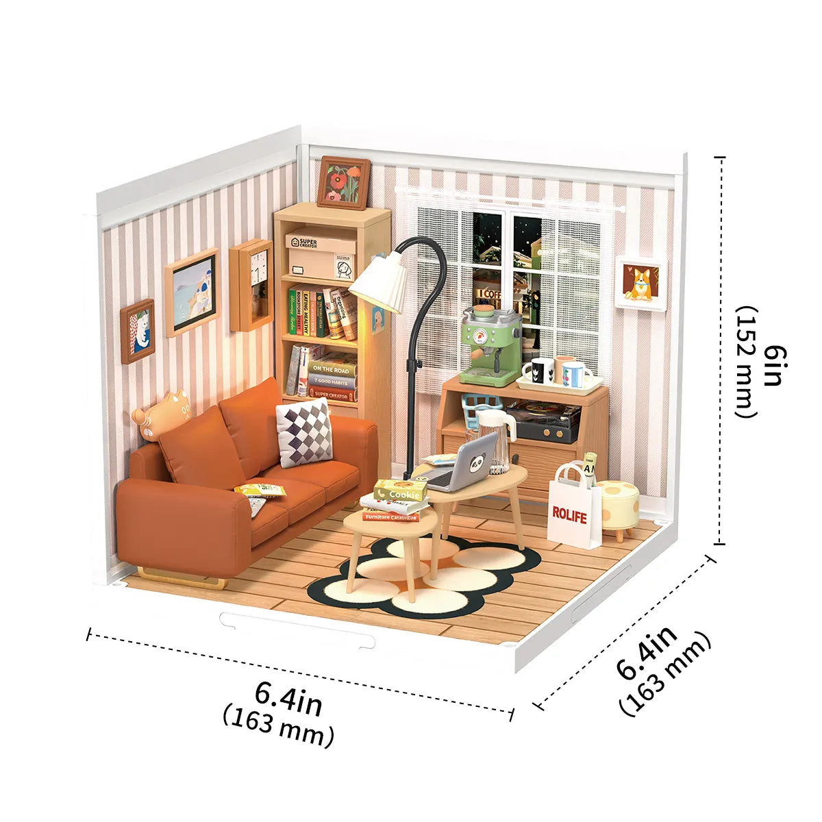 Cozy Living Lounge - DIY Miniature House 9077