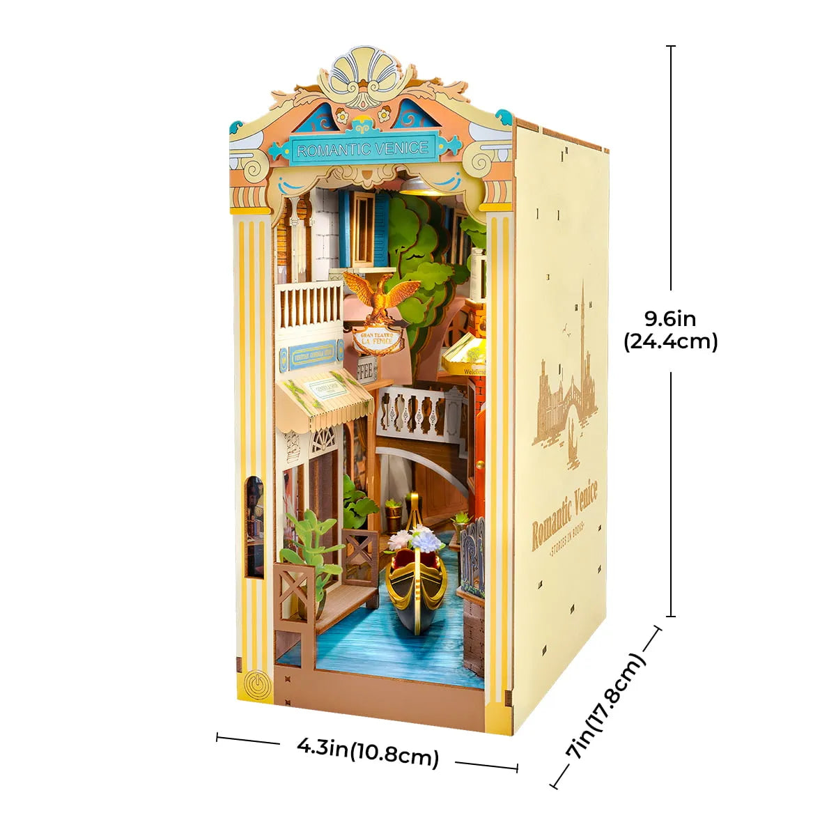 Romantic Venice - Book Nook Shelf Insert 1285