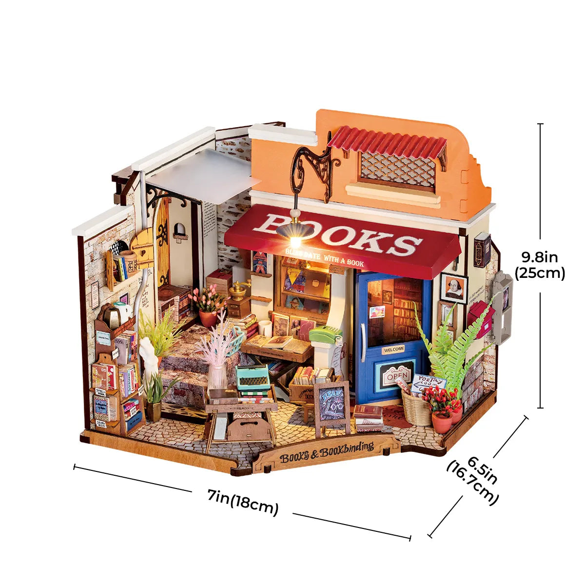 Corner Bookstore - DIY Miniature House 0196