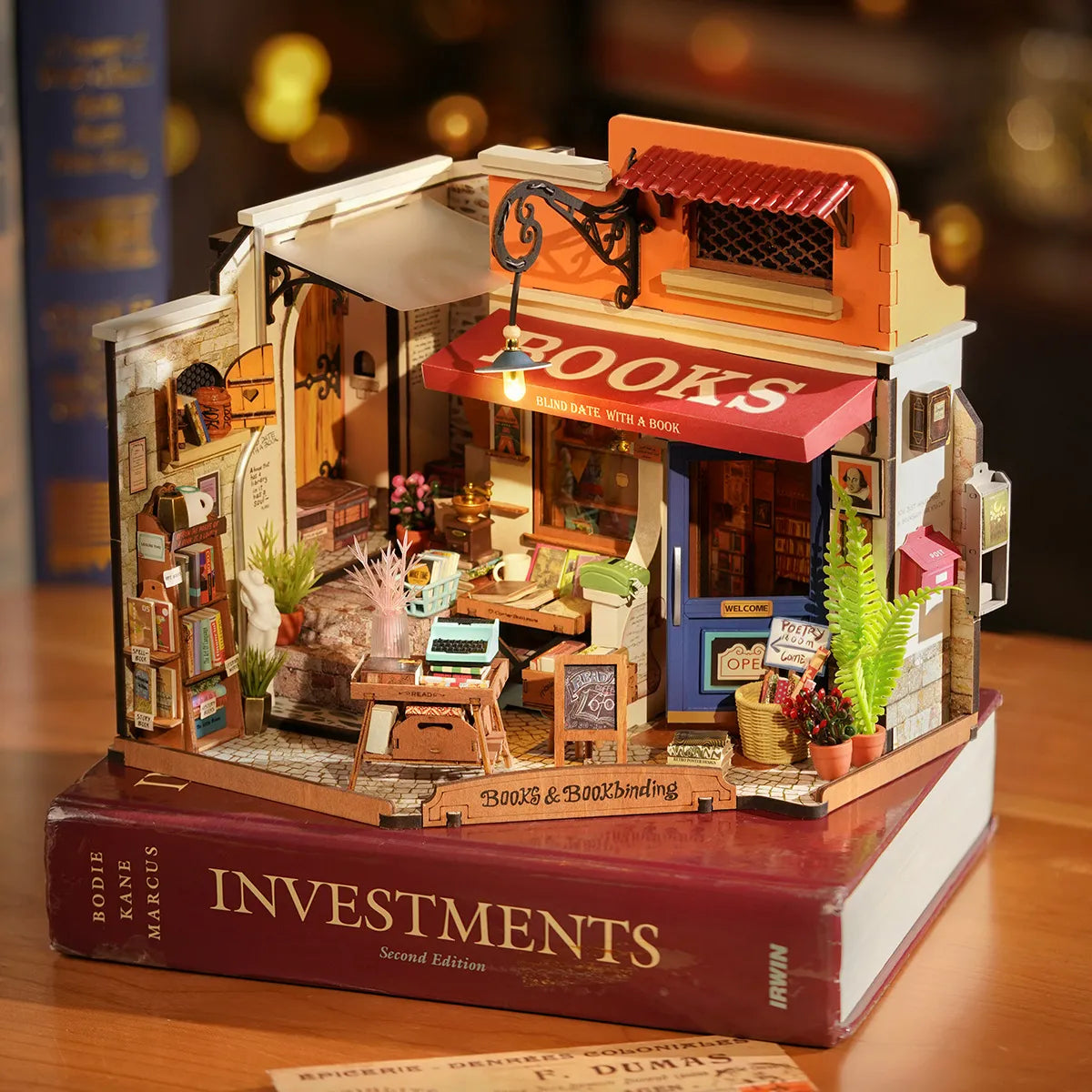 Corner Bookstore - DIY Miniature House 0196