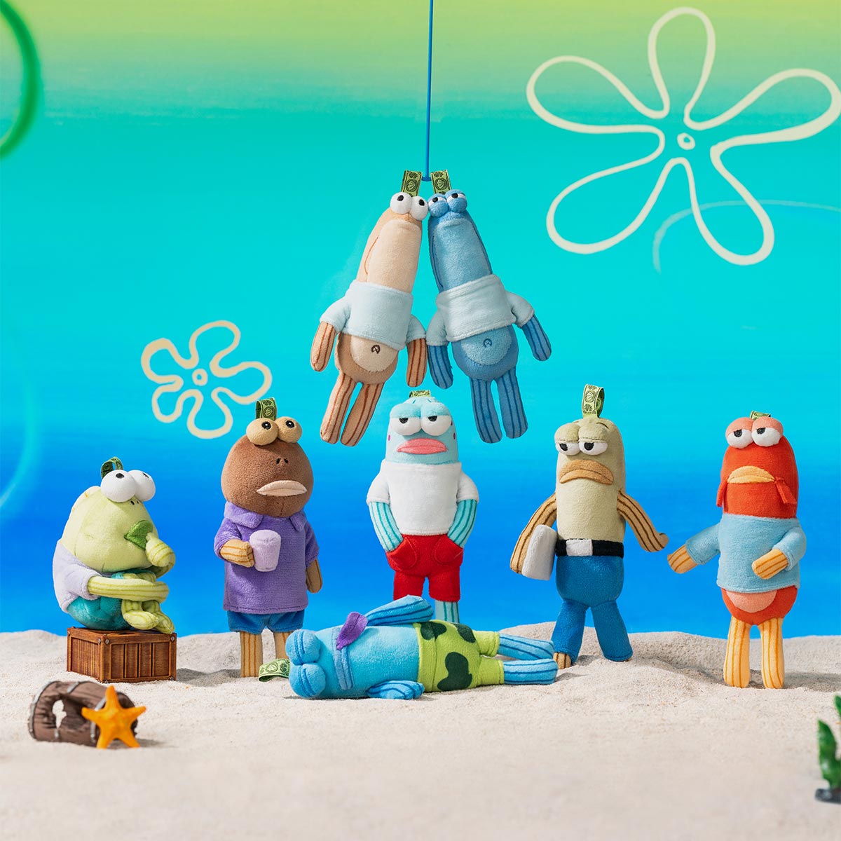 Bikini Bottom Buddies - Whimsical Plush Keychain 7916