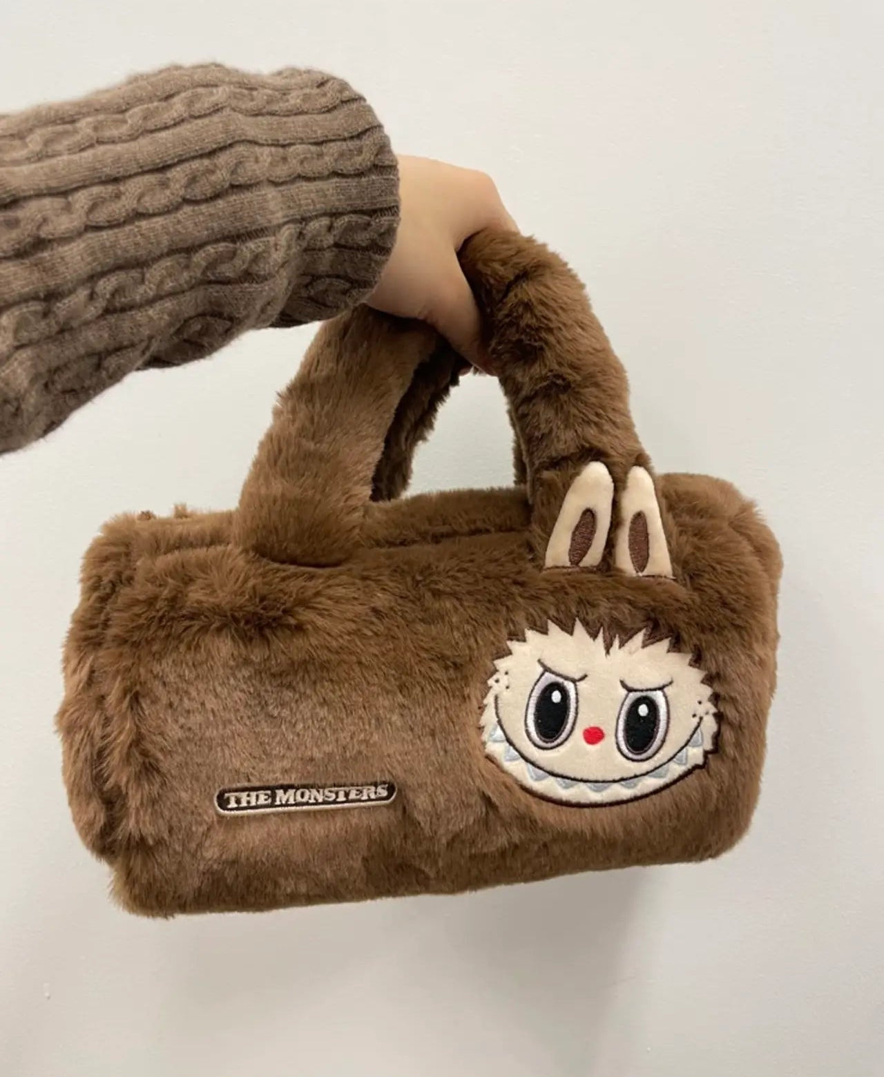 The Monsters Brown Plush Bag 2844