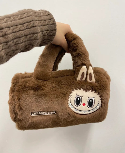 The Monsters Brown Plush Bag 2844