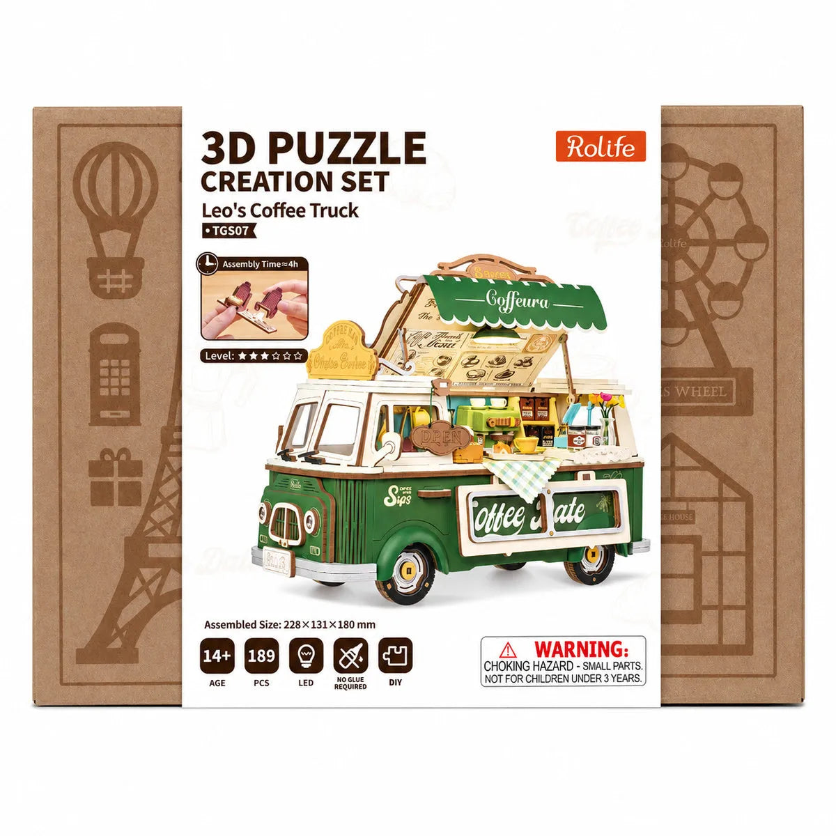 Leo's Coffee Truck - 3D Wooden Puzzle 7188