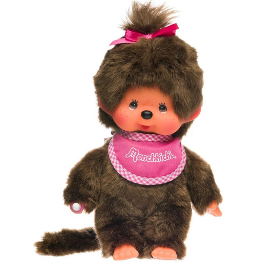 Monchhichi Classic Pink Bib Girl 5078