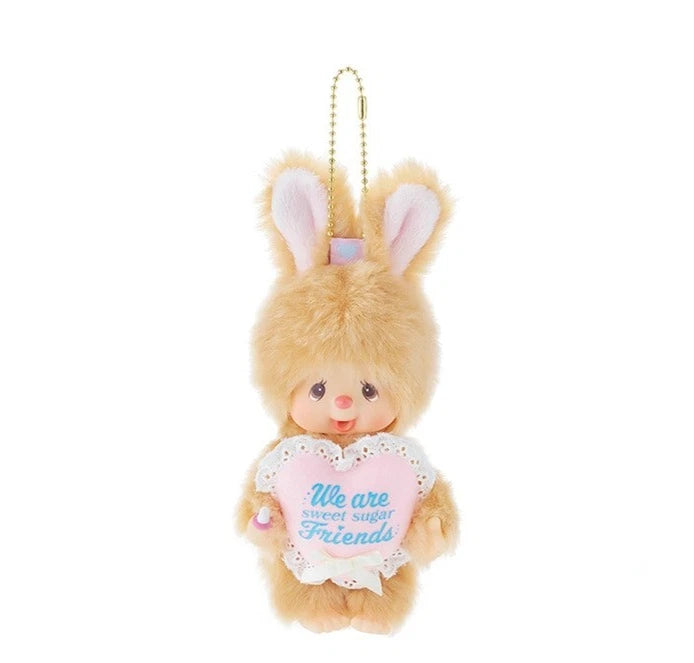 Monchhichi Sekiguchi Chimutan Sweet Sugar Series Girl Small Size Plush Doll Keychain 5936