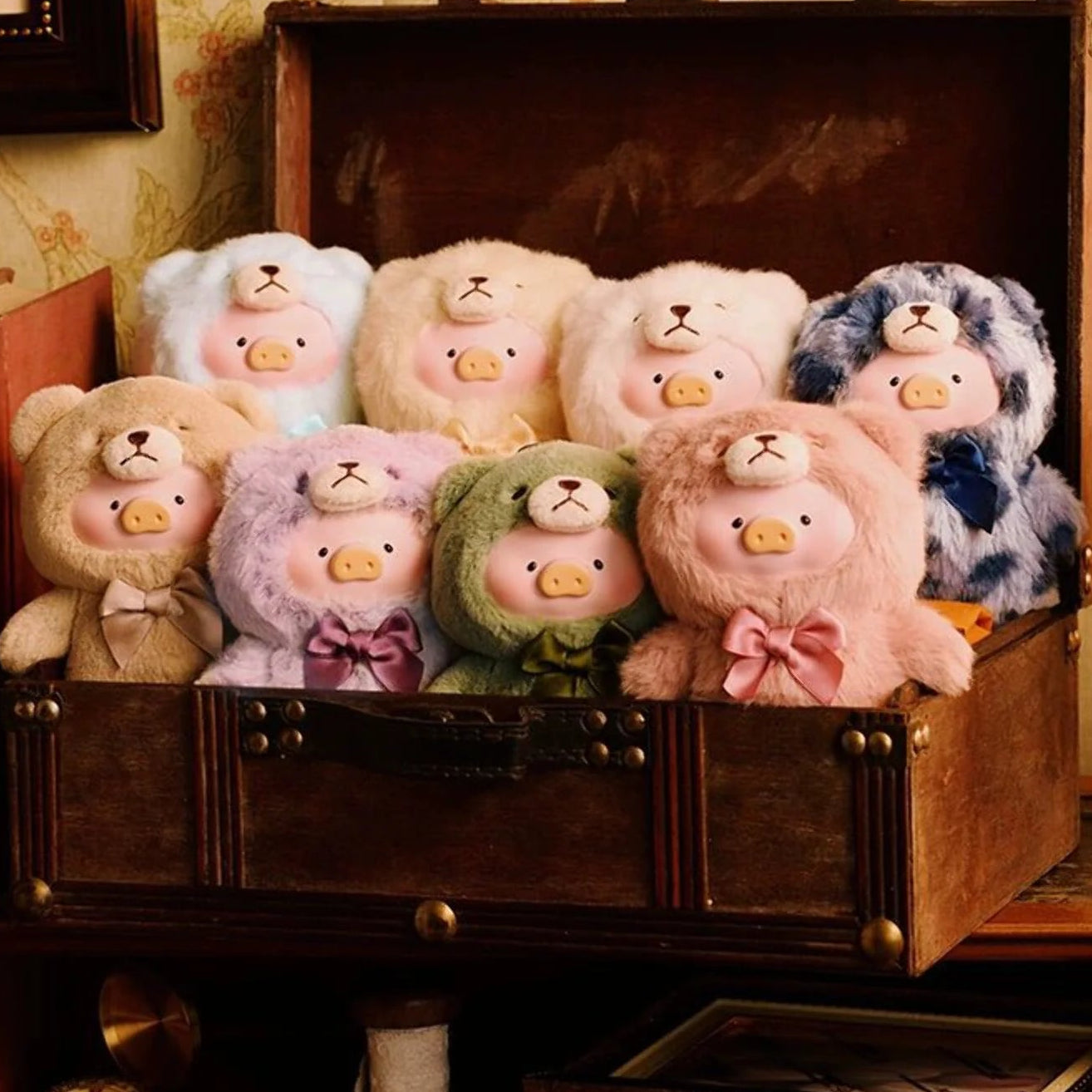 Lulu The Piggy Vintage Teddy Vinyl Face Plush Pendant Blind Box 3215