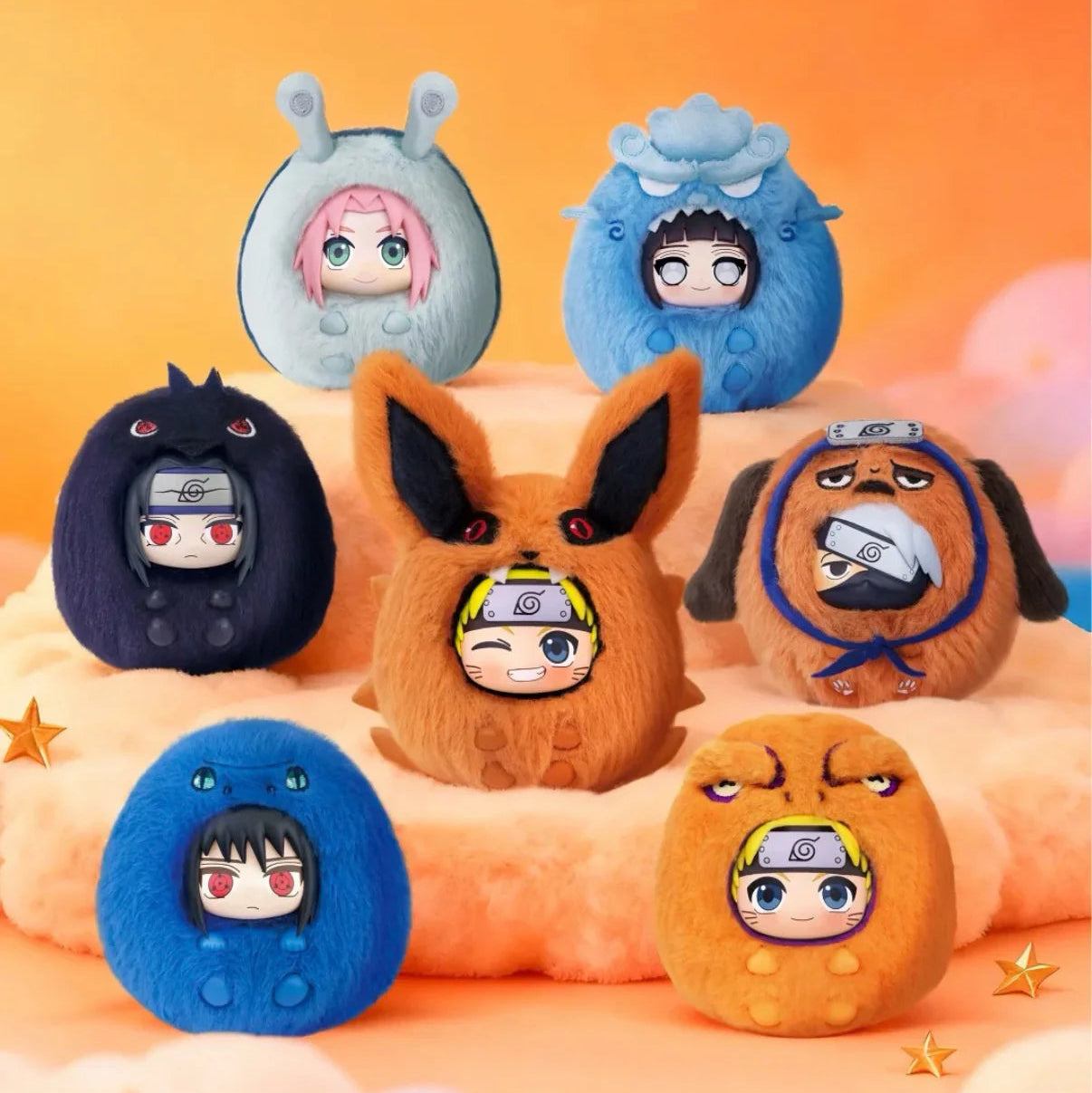 EAKI Naruto Beast Party Plush Head Pendant Blind Box 1880