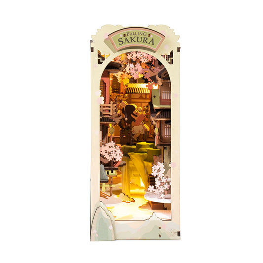 Falling Sakura  - Book Nook Shelf Insert 8865