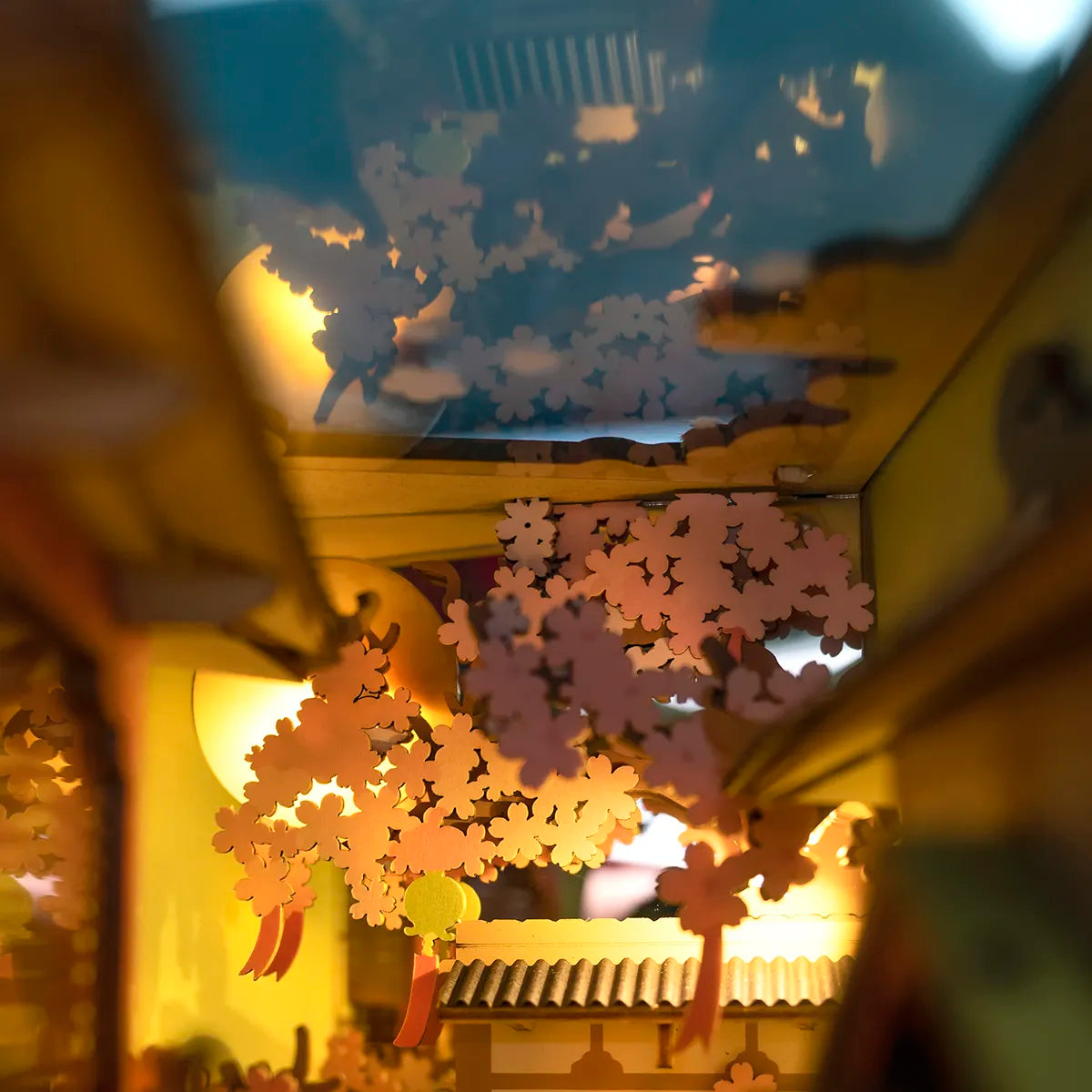 Falling Sakura  - Book Nook Shelf Insert 8865
