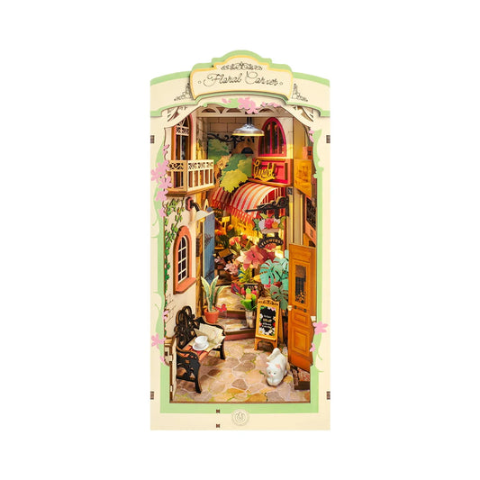 Floral Corner - Book Nook Shelf Insert 1292