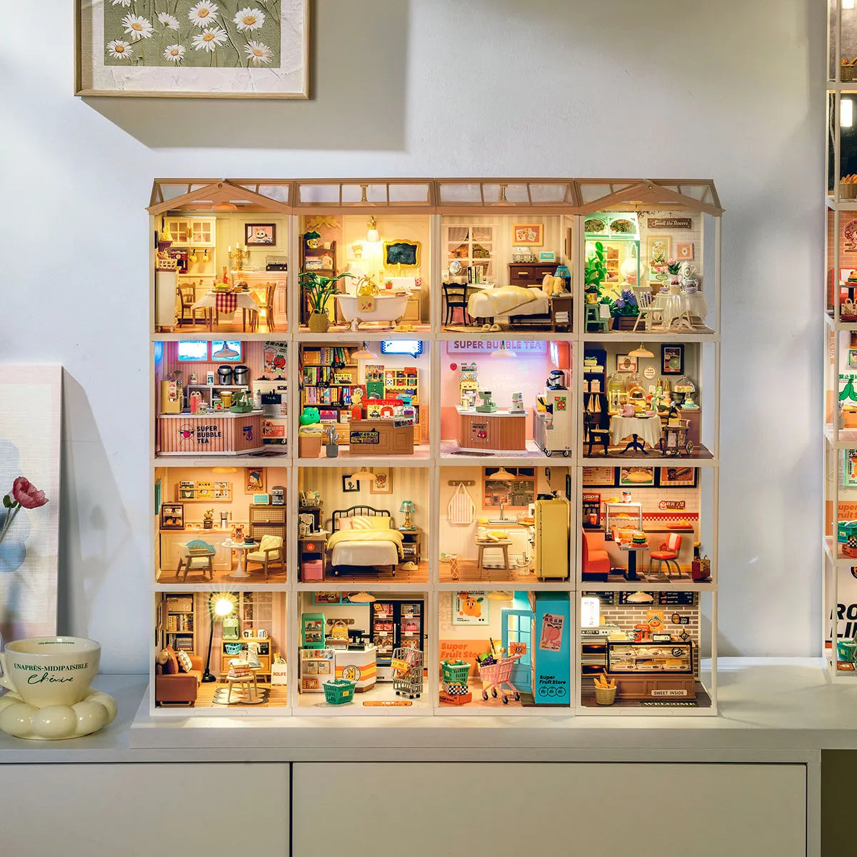 Warm Dining Room - DIY Miniature House 1858