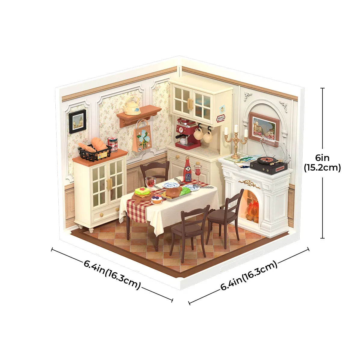 Warm Dining Room - DIY Miniature House 1858