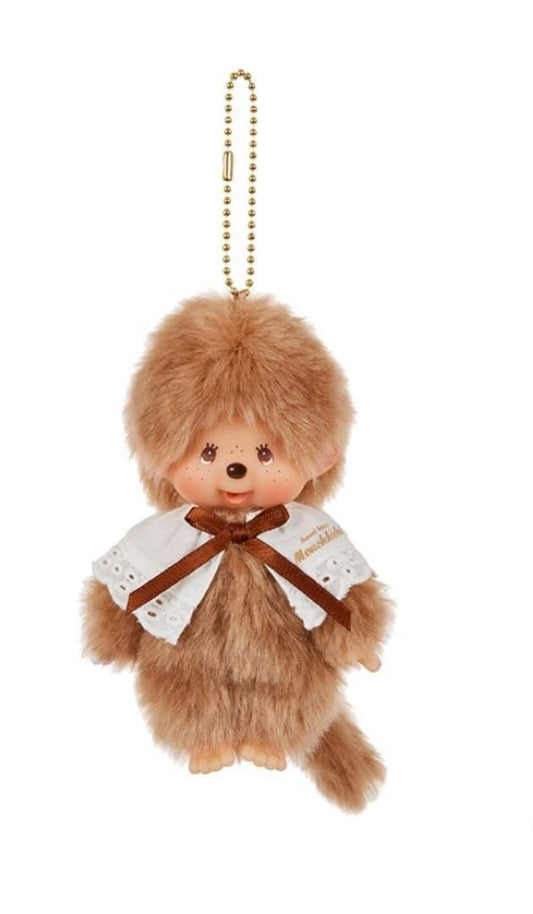 Monchhichi Friends Sweet Brown Plush Keychain 3321