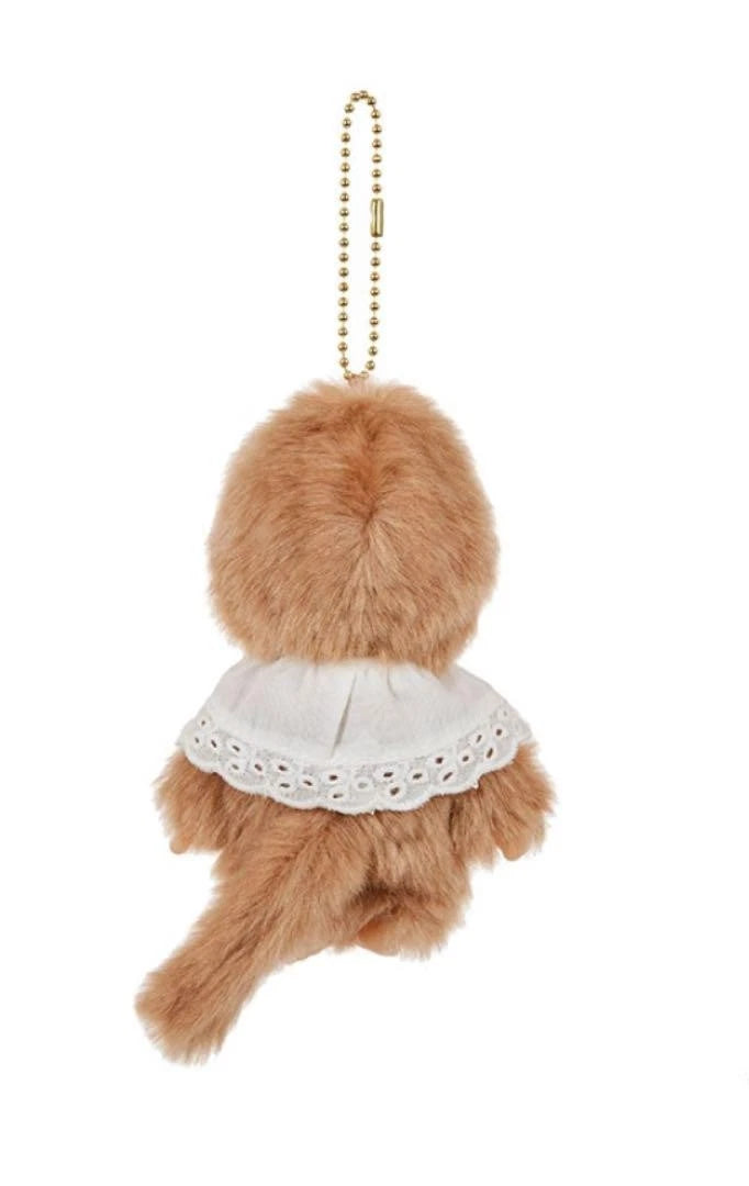 Monchhichi Friends Sweet Brown Plush Keychain 3321