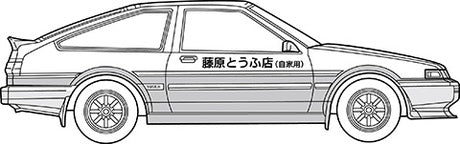 Initial D Trueno 1600GT APEX AE86 Fujiwara Takumi Build Kit 3879